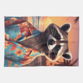 Raccoon Holiday Geschirrtuch (Horizontal)
