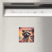 Raccoon Holiday Magnet (In Situ (Geschirrspüler))