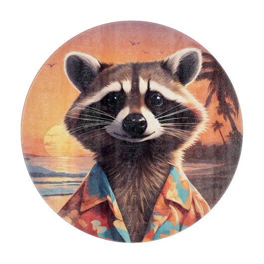 Raccoon Holiday Schneidebrett (Vorderseite)