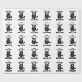 Raccoon I am A Night Owl Funny Raccoon Geschenkpapier (Flach)