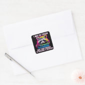 Raccoon I kann Mülleimer sein Quadratischer Aufkleber (Umschlag)