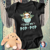 Raccoon I Liebe Mein Pop-Pop Baby Strampler