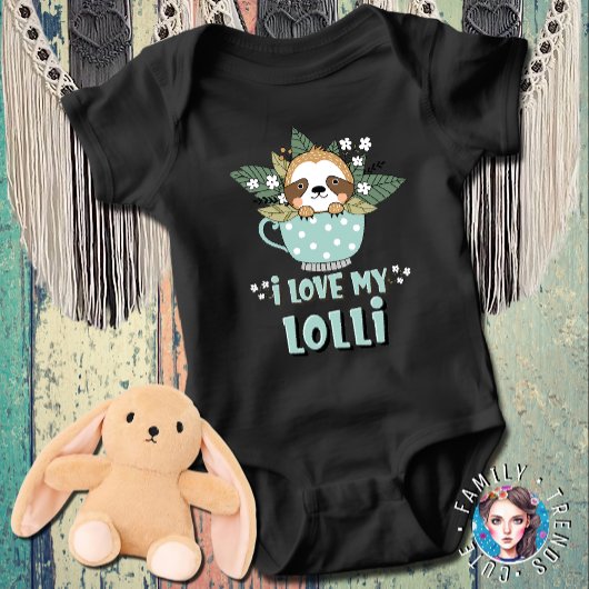 Raccoon I Liebe My Lolli Baby Strampler