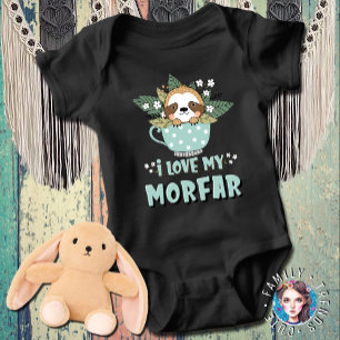 Raccoon I Liebe My Morfar Baby Strampler