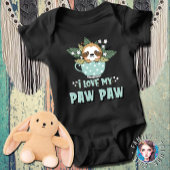 Raccoon I Liebe My Paw Paw Baby Strampler