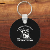 Raccoon I Sprinkle This Stuff On Everything Funny  Schlüsselanhänger (Vorderseite)