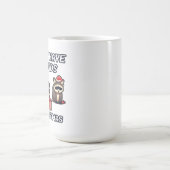 Raccoon Ich habe nur 3 Stimmungen zu Weihnachten Kaffeetasse (Mittel)