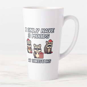 Raccoon Ich habe nur 3 Stimmungen zu Weihnachten Milchtasse