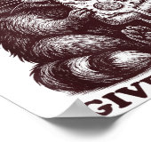 Raccoon If I'm Moody Give Me Foody Funny Saying Hu Poster (Ecke)