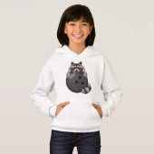 Raccoon im Bowling mit Bowlingball Hoodie (Vorne ganz)