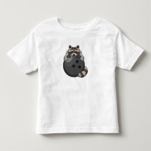 Raccoon im Bowling mit Bowlingball Kleinkind T-shirt