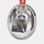 Raccoon im Magenwald Ornament Aus Metall (Links)