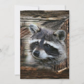 Raccoon in der alten Scheune Einladung (Vorderseite)