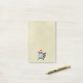 Raccoon in der Weihnachtsmannmütze in der Urlaubsa Post-it Klebezettel (Auf Schreibtisch)