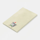 Raccoon in der Weihnachtsmannmütze in der Urlaubsa Post-it Klebezettel (angewinkelt)