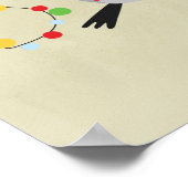 Raccoon in der Weihnachtsmannmütze in der Urlaubsa Poster (Ecke)