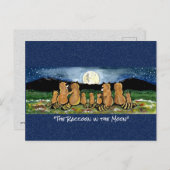 Raccoon in der Whimsical Watercolor Postkarte des  (Vorne/Hinten)