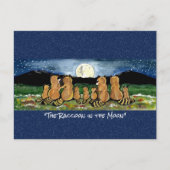 Raccoon in der Whimsical Watercolor Postkarte des  (Vorderseite)