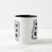 Raccoon in Grate Illustration stecken Tasse (Zentrum)