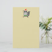 Raccoon in Weihnachtsmannmütze in Weihnachtsstimmu Briefpapier (Stehend Vorderseite)