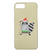 Raccoon in Weihnachtsmannmütze in Weihnachtsstimmu Case-Mate iPhone Hülle (Rückseite)