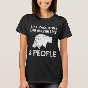 Raccoon Introvert Sarcastic Funny Vintag T-Shirt
