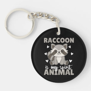 Raccoon ist mein Spirit Animal Niedlich Raccoon Schlüsselanhänger