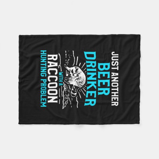 Raccoon Jagd Saison Bier Problem Counter Jäger  Fleecedecke (Vorderseite (Horizontal))