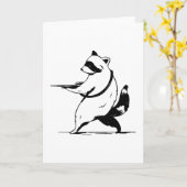Raccoon Karte (Gelbe Blume)