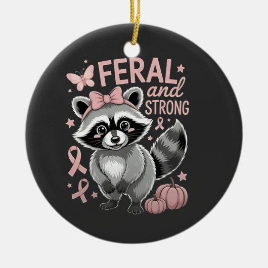 Raccoon Keramik Ornament (Vorne)