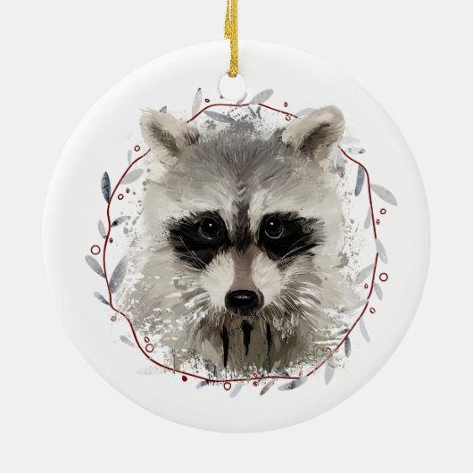 Raccoon Keramik Ornament (Hinten)