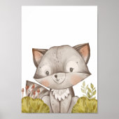 Raccoon Kids Room Print Süße Tier Poster (Vorne)