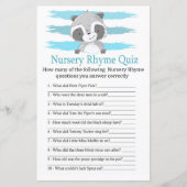 Raccoon Kinderzimmer Rhyme Quiz Kinderduschenspiel (Vorderseite)