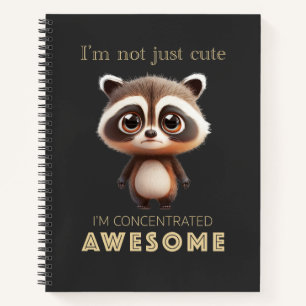 Raccoon konzentrierte Phantastische Niedlich Adora Notizblock