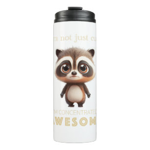 Raccoon konzentrierte Phantastische Niedlich Adora Thermosbecher
