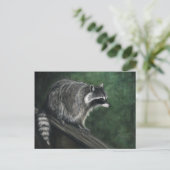 "Raccoon" Kunst, Dichtung und Musik Postkarte (Stehend Vorderseite)