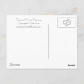 "Raccoon" Kunst, Dichtung und Musik Postkarte (Rückseite)