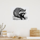 Raccoon - Kunstdruckerei Poster (Küche)