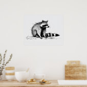 Raccoon - Kunstdruckerei Poster (Küche)