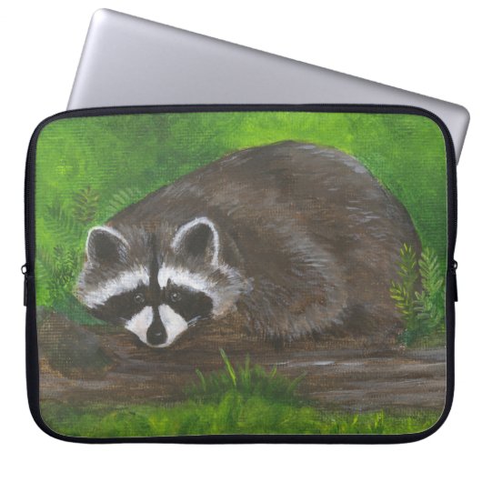 Raccoon Laptopschutzhülle (Vorderseite)