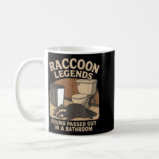 Raccoon Legends Found Ped Out In A Bathroom Trashe Kaffeetasse (Links)