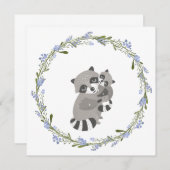 Raccoon-Liebe Einladung (Vorne/Hinten)