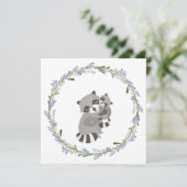 Raccoon-Liebe Einladung (Stehend Vorderseite)