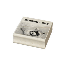 Raccoon Liebe Gummi Briefmarke Gummistempel