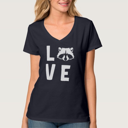 Raccoon-Liebe T-Shirt (Vorderseite)