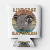 Raccoon - Live Fast Eat Trash Dosenkühler (Rückseite)