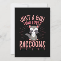 Raccoon Lover Just A Girl Lieben Raccoon