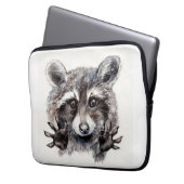 Raccoon Lover Lovely Baby Raccoon Laptopschutzhülle (Vorderseite Links)
