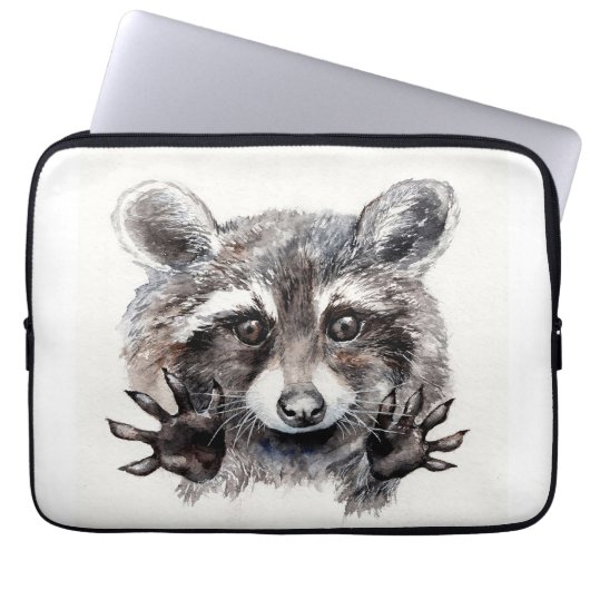 Raccoon Lover Lovely Baby Raccoon Laptopschutzhülle (Vorderseite)