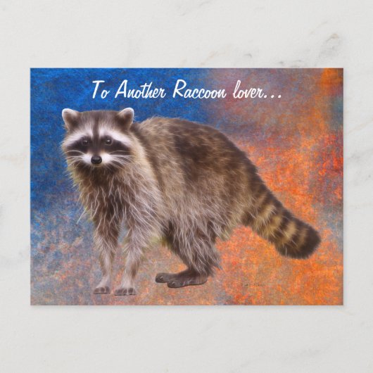 Raccoon-lover Naturerlebnis Postkarte (Vorderseite)